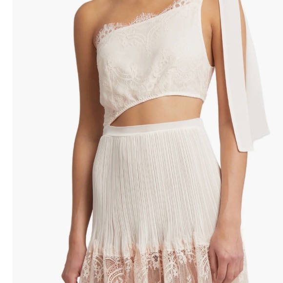 NWT Rya Collection Anniversary Lace Cutout One-Shoulder Chemise - Picture 2 of 3